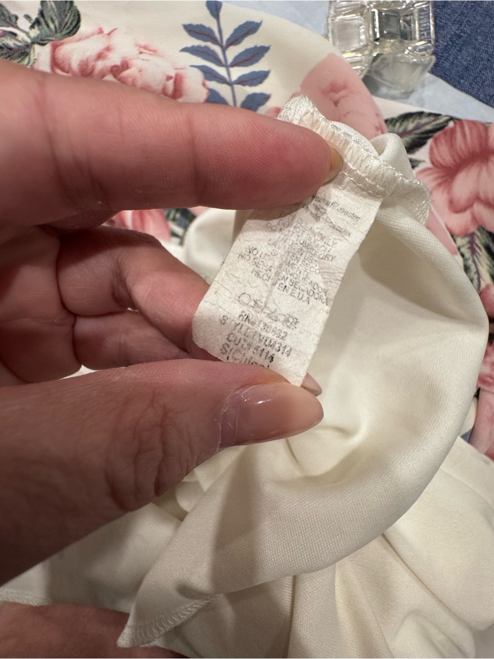 The Vintage Shop Cream Slip Dress with Pink Floral Print - Picture 5 of 5